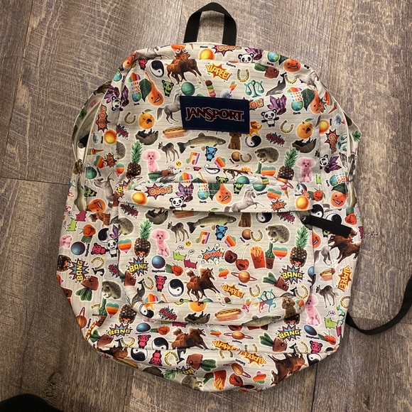 Jansport Handbags - JanSport Backpack Superbreak School Bag Book Backpack Emoji Notebook - Unisex.